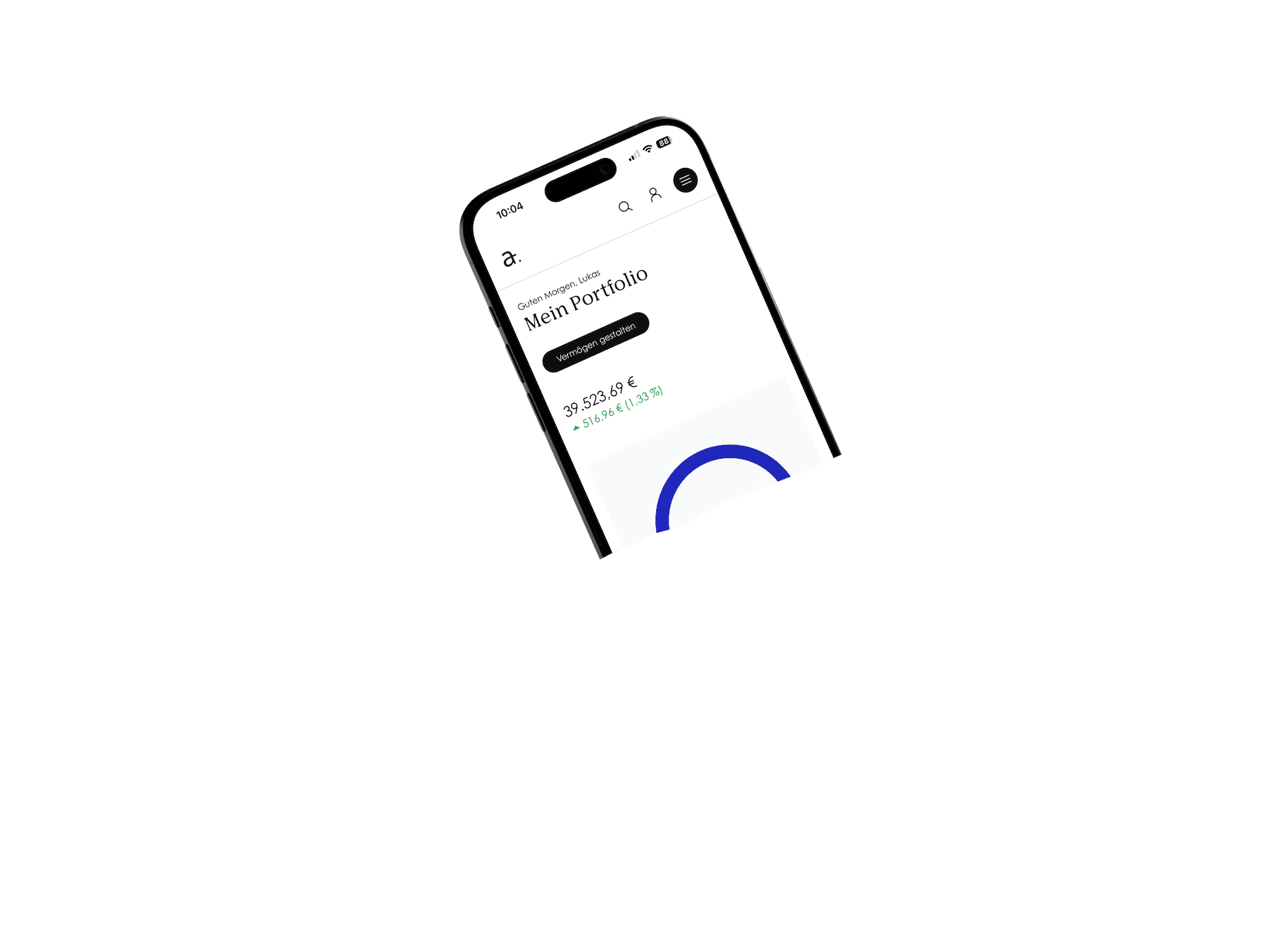 Smartphone mit der salus alpha App