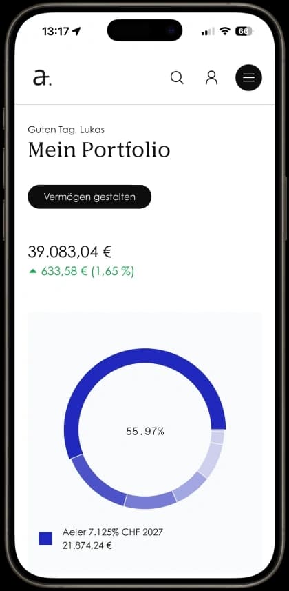 Portfolio jederzeit einsehen & verwalten